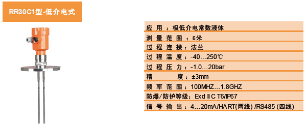 RR30導(dǎo)波雷達(dá)物位計